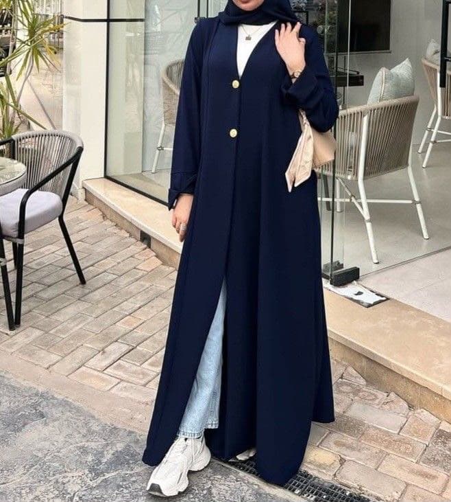 Modern navy abaya lifestyle from Dubai Collection